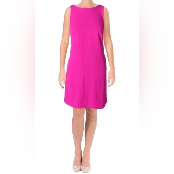 Lauren by Ralph Lauren black label Women's Crepe A-Line Dress (6 ) ( Atlas Pink) - Picture 1 of 6